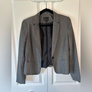 Worthington Herringbone Blazer in Black and Gray
